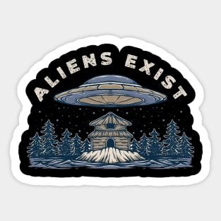 Alien Exist Sticker